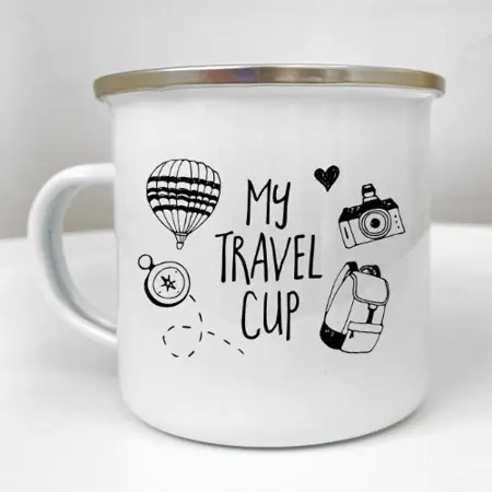 Smaltovaný hrnek Camper My travel cup